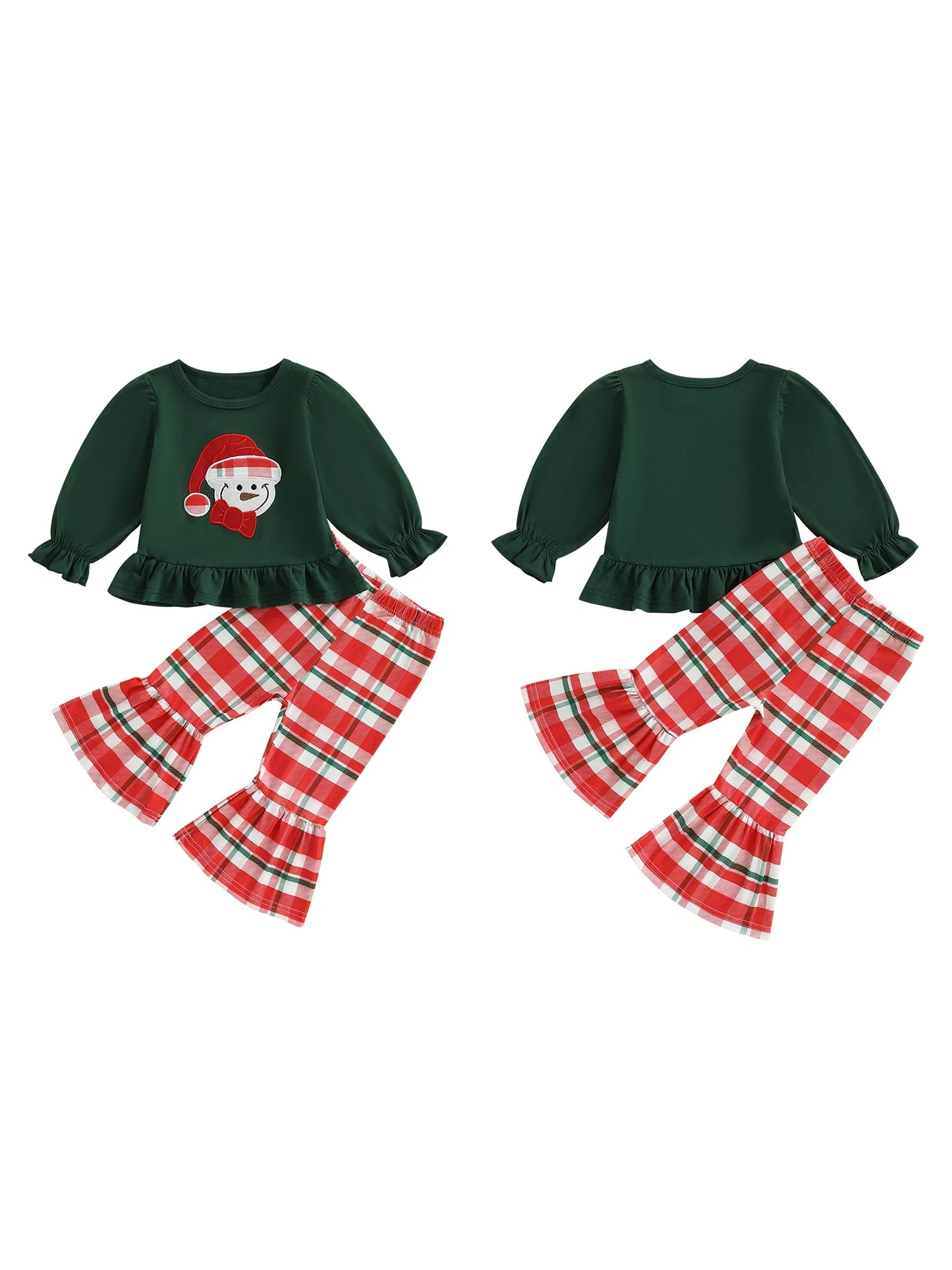 Toddler Girl 2Pcs Christmas Outfits Long Sleeve Reindeer Embroidery Hoodie Leggings Set Kids Winter Clothes for Girls