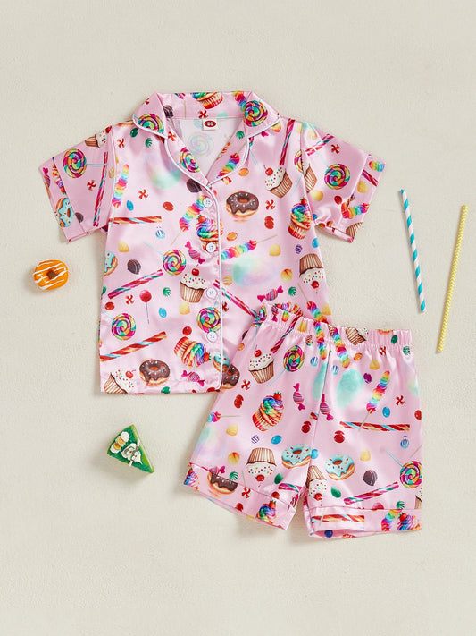 Toddler Boy Pajama Set Dinosaur Print Long Sleeve Tops and Elastic Waist Pants 2 Piece Sleepwear Outfit for Kids