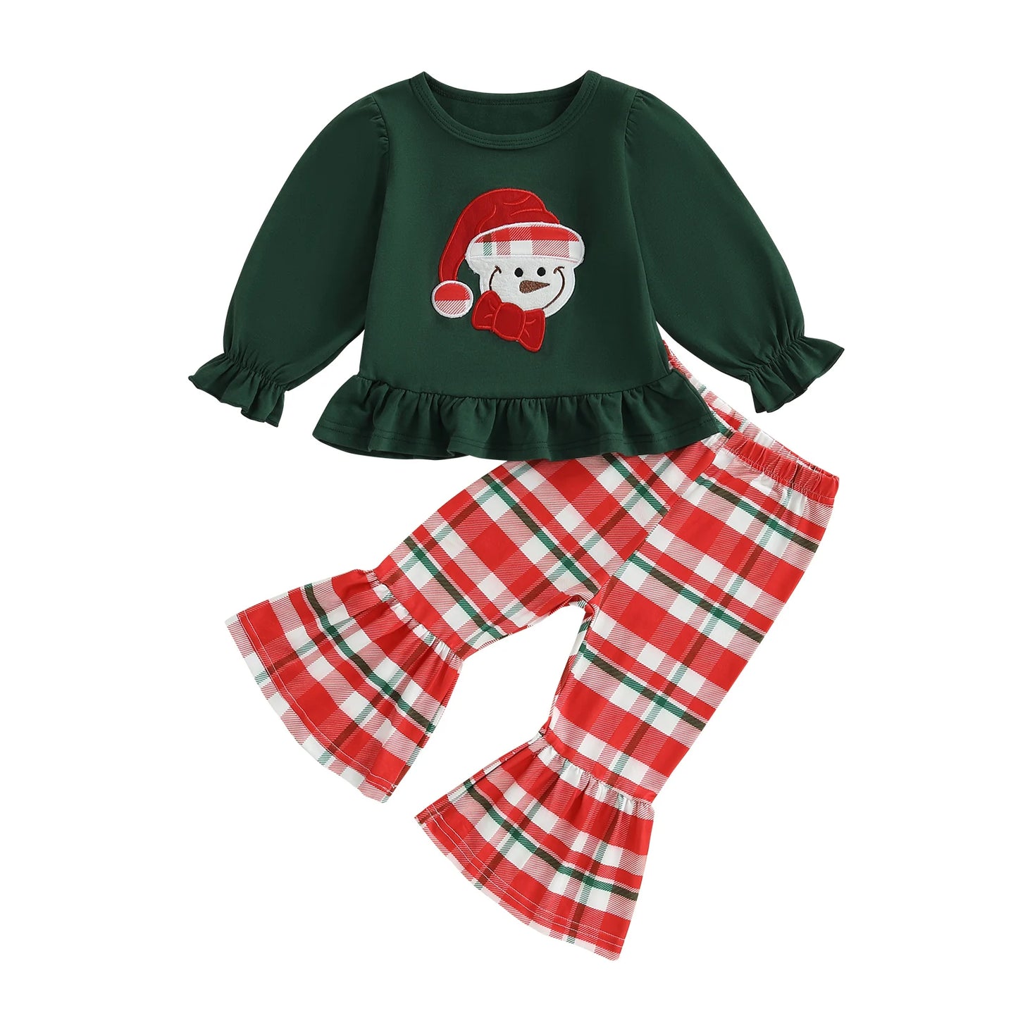 Toddler Girl 2Pcs Christmas Outfits Long Sleeve Reindeer Embroidery Hoodie Leggings Set Kids Winter Clothes for Girls