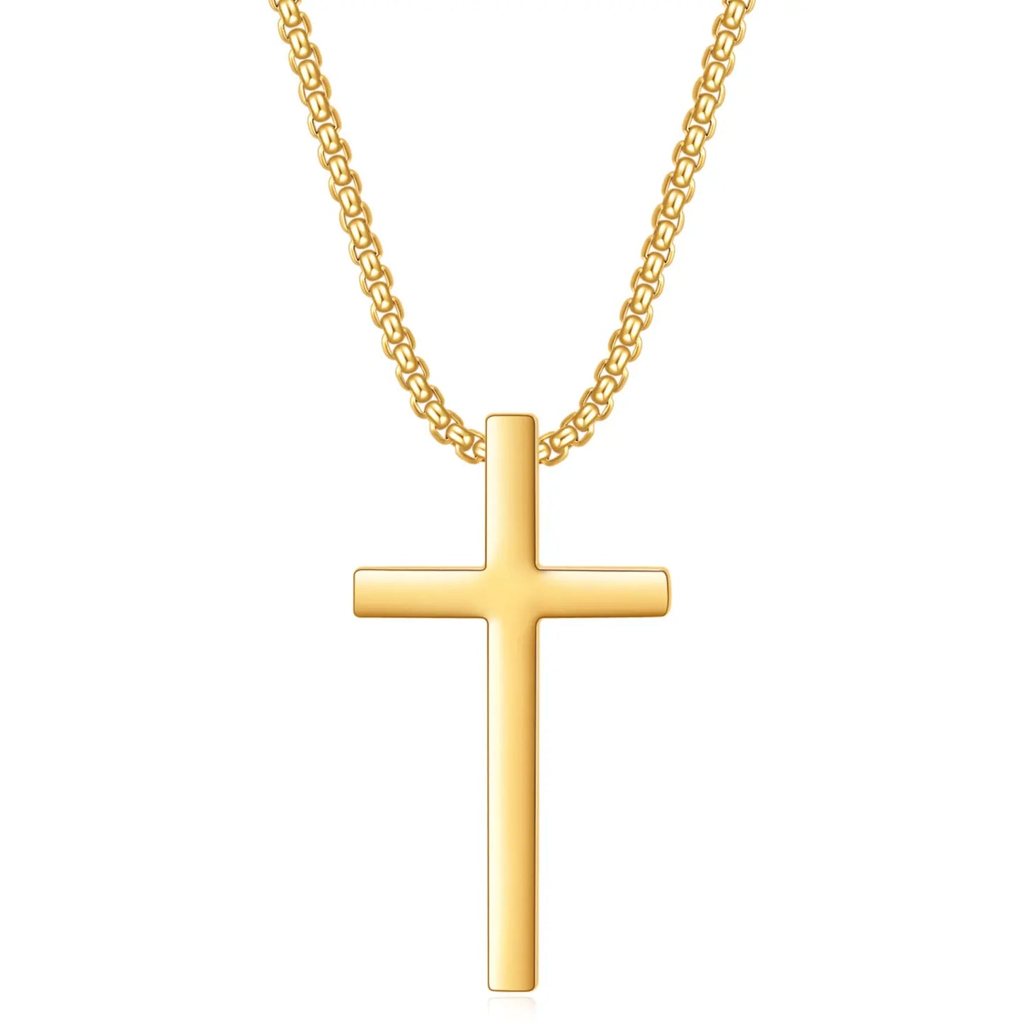Simple Cross Stainless Steel Men's Necklace Pendant Titanium Steel Necklace Accessories