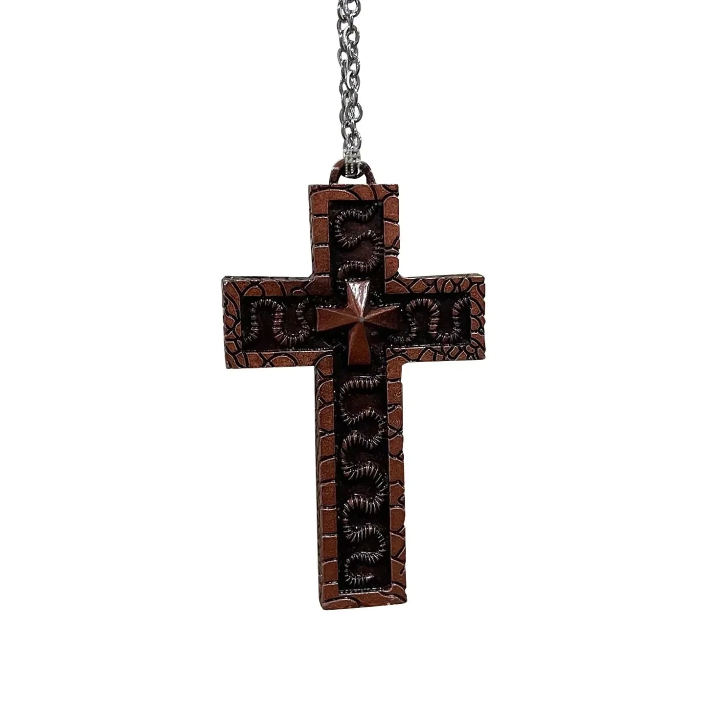 Cross Necklace with Secret Compartment, Gothic Punk Hip Hop Hidden Storage Pendant Jewelry for Men & Women