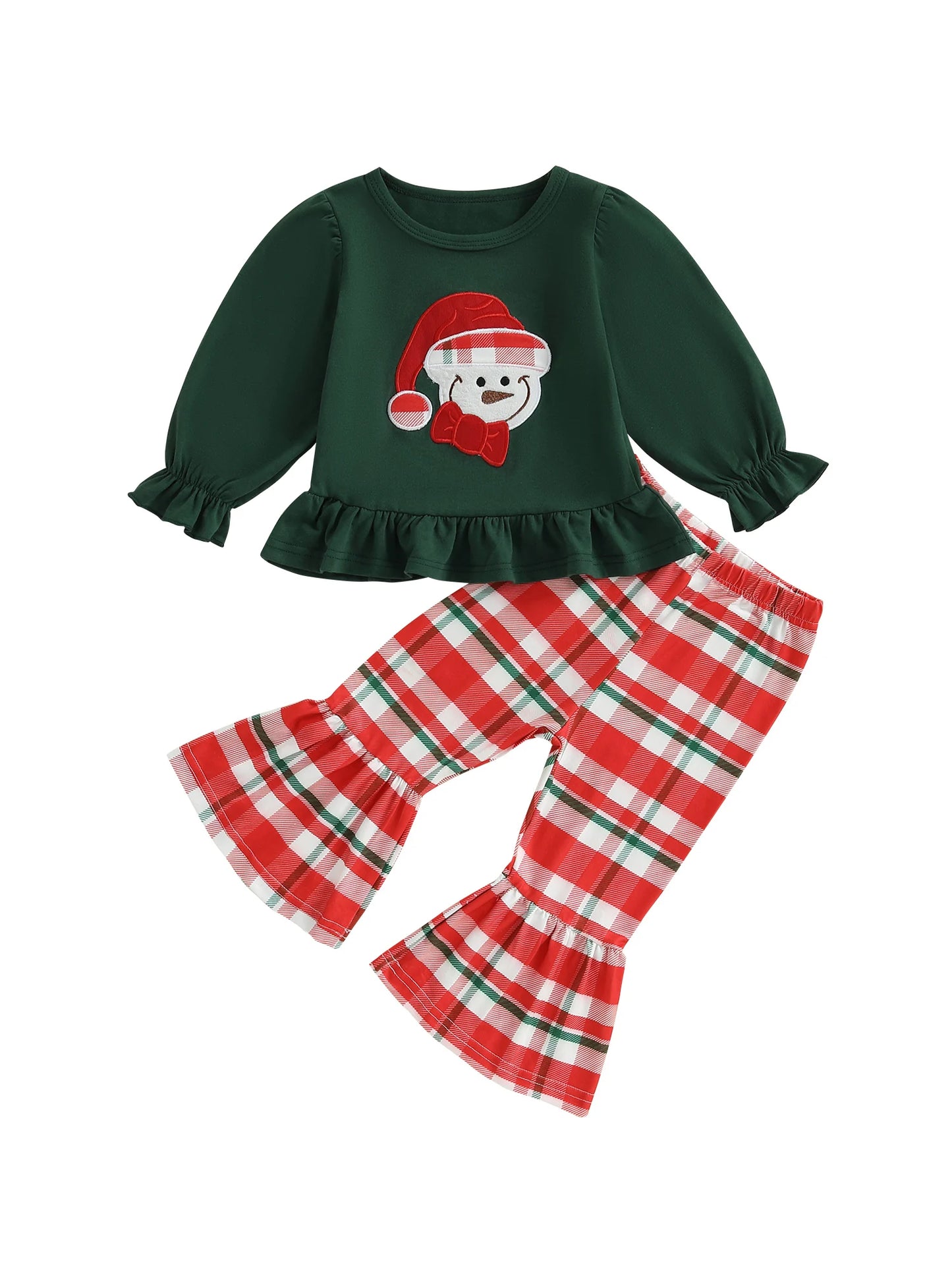 Toddler Girl 2Pcs Christmas Outfits Long Sleeve Reindeer Embroidery Hoodie Leggings Set Kids Winter Clothes for Girls